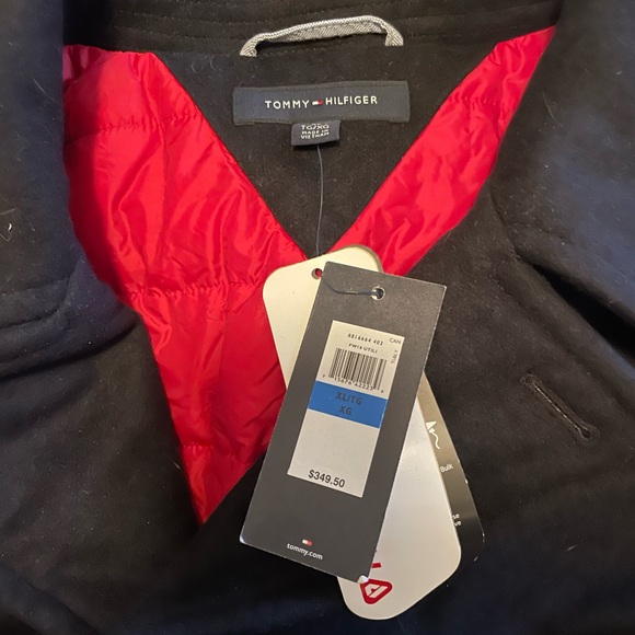 Tommy Hilfiger Peacoat mens XL With Tags never worn smoke free home - Picture 3 of 3